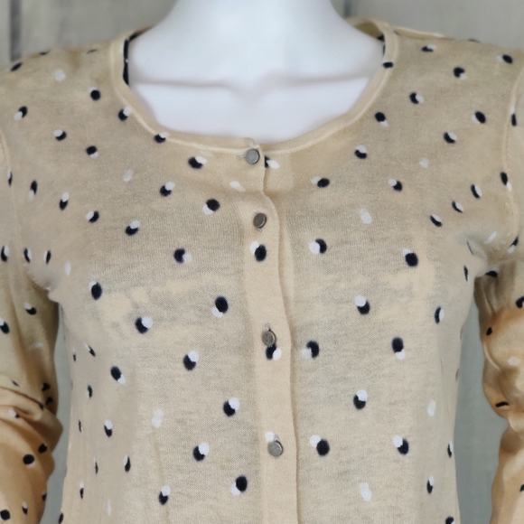 2 For $12 AT Loft Dot Button Up Cardigan Size XS - Picture 2 of 10